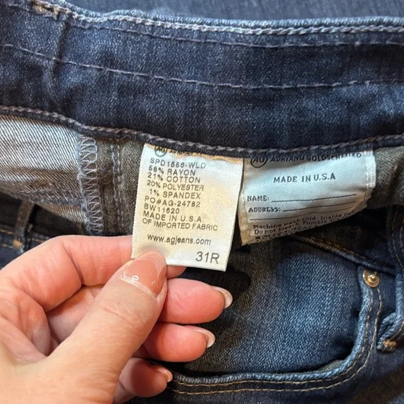 π AG Stevie High-Rise Slim Straight Ankle Jeans Size 31R π - Picture 12 of 13